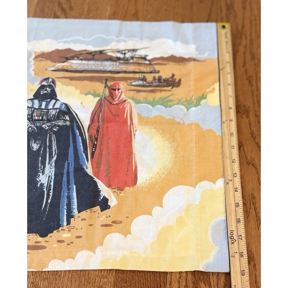 1977  Bibb VINTAGE STAR WARS FLAT SHEET AND PILLOWCASE Full Size Darth Vader